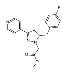 Methyl 2-[5-(4-fluorobenzyl)-3-(pyridin-4-yl)-1H-pyrazol-1-yl]acetate structure