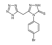 4-(4-bromophenyl)-3-[(tetrazol-5-yl)methyl]-1,2,4-triazoline-5-thione结构式