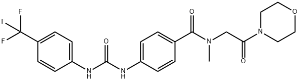 N-Methyl-N-[2-(4-morpholinyl)-2-oxoethyl]-4-[[[[4-(trifluoromethyl)phenyl]amino]carbonyl]amino]benzamide Structure