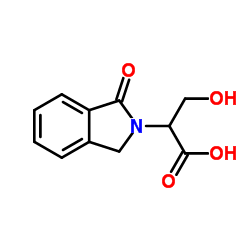 3-HYDROXY-2-(1-OXO-1,3-DIHYDRO-ISOINDOL-2-YL)-PROPIONIC ACID结构式