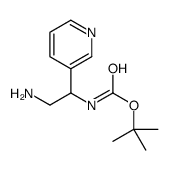 tert-butyl N-(2-amino-1-pyridin-3-ylethyl)carbamate Structure