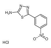 5-(3-nitrophenyl)-1,3,4-thiadiazol-2-amine,hydrochloride结构式