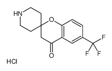 6-(Trifluoromethyl)spiro[chromene-2,4'-piperidin]-4(3H)-one hydro chloride (1:1) Structure