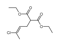 (3-chloro-but-2-enyl)-malonic acid diethyl ester结构式