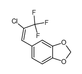 (Z)-2-chloro-3,3,3-trifluoro-1-(3,4-methylenedioxyphenyl)propene结构式