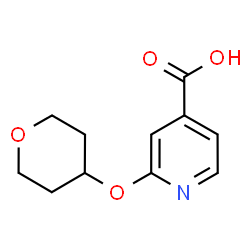 2-(Oxan-4-yloxy)pyridine-4-carboxylic acid结构式