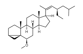 (1aR,3aR,3bS,5aS,6R,8aS,8bS,10R,10aR)-6-((R,Z)-4-ethyl-6-methylhept-2-en-2-yl)-10-methoxy-3a,5a-dimethylhexadecahydrocyclopenta[a]cyclopropa[2,3]cyclopenta[1,2-f]naphthalene Structure