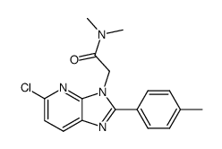 5-chloro-N,N-dimethyl-2-(4-methylphenyl)-3H-imidazo(4,5-b)pyridine-3-acetamide Structure