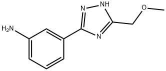 3-(3-(methoxymethyl)-1H-1,2,4-triazol-5-yl)aniline Structure