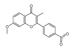 7-methoxy-3-methyl-2-(4-nitrophenyl)chromen-4-one Structure