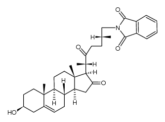 (25R)-3β-hydroxy-26-phthalimido-cholest-5-ene-16,22-dione Structure