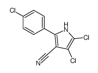 4,5-dichloro-2-(4-chlorophenyl)-1H-pyrrole-3-carbonitrile Structure