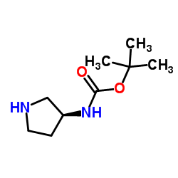 (S)-tert-Butyl pyrrolidin-3-ylcarbamate Structure