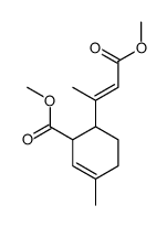 Methyl 6-(3-methoxy-1-methyl-3-oxo-1-propenyl)-3-methyl-2-cyclohexane-1-carboxylate Structure