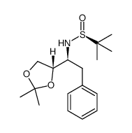 (S)-N-((S)-1-((S)-2,2-dimethyl-1,3-dioxolan-4-yl)-2-phenylethyl)-2-methylpropane-2-sulfinamide Structure