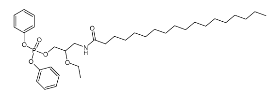 (+/-)-3-octadecanamido-2-ethoxypropyl diphenyl phosphate结构式