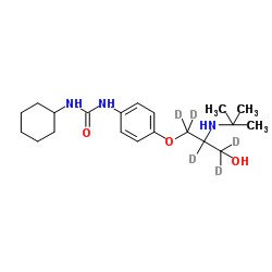 1-Cyclohexyl-3-[4-({3-hydroxy-2-[(2-methyl-2-propanyl)amino](2H5)propyl}oxy)phenyl]urea Structure