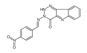 3-[(E)-(4-nitrophenyl)methylideneamino]-2H-triazino[5,4-b]indol-4-one结构式