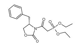 diethyl {2-[4(S)-benzyl-2-oxo-oxazolidin-3-yl]-2-oxo-ethyl}phosphonate Structure