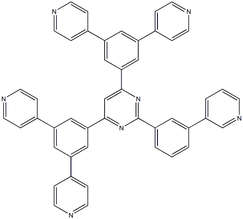 4,6-Bis(3,5-di(pyridin-4-yl)phenyl)-2-(3-(pyridin-3-yl)phenyl)pyrimidine picture