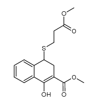 methyl 1-hydroxy-4-(2-methoxycarbonylethylthio)-3,4-dihydronaphthalene-2-carboxylate Structure