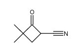 3,3-dimethyl-2-oxocyclobutanecarbonitrile结构式