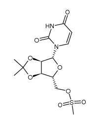 5'-deoxy-2',3'-O-isopropylidene-5'-O-methanesulfonyl-uridine Structure