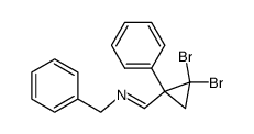 N-benzyl-1-(2,2-dibromo-1-phenylcyclopropyl)methanimine Structure