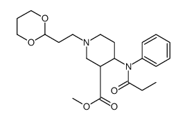 methyl 1-[2-(1,3-dioxan-2-yl)ethyl]-4-(N-propanoylanilino)piperidine-3-carboxylate结构式