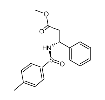 (SS,3R)-(+)-methyl 3-[N-(p-toluenesulfinyl)amino]-3-(phenyl)propanoate结构式