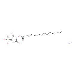 磺基琥珀酰亚胺基肉豆蔻酸酯钠结构式