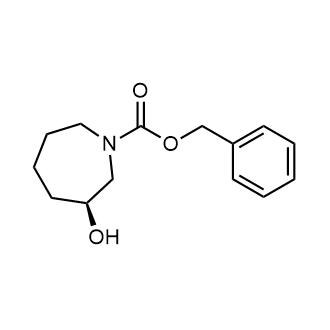 (3S)-3-羟基氮杂环庚烷-1-甲酸苄酯结构式