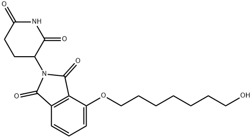 2-(2,6-dioxopiperidin-3-yl)-4-((7-hydroxyheptyl)oxy)isoindoline-1,3-dione structure