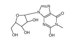 9-[(2R,3R,4S,5R)-3,4-dihydroxy-5-(hydroxymethyl)oxolan-2-yl]-1-methyl-3H-purine-2,6-dione Structure