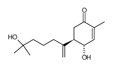 (4S)-4α-Hydroxy-5β-(5-hydroxy-5-methyl-1-methylenehexyl)-2-methyl-2-cyclohexen-1-one Structure