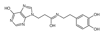 N-[2-(3,4-dihydroxyphenyl)ethyl]-3-(6-oxo-3H-purin-9-yl)propanamide结构式