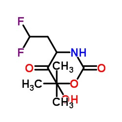 2-((tert-butoxycarbonyl)amino)-4,4-difluorobutanoic acid structure