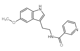 N-[2-(5-methoxy-1H-indol-3-yl)ethyl]pyridine-3-carboxamide结构式