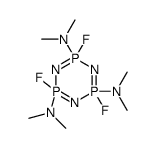 2,4,6-trifluoro-2-N,2-N,4-N,4-N,6-N,6-N-hexamethyl-1,3,5-triaza-2λ5,4λ5,6λ5-triphosphacyclohexa-1,3,5-triene-2,4,6-triamine Structure