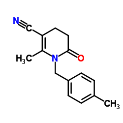 2-Methyl-1-(4-methylbenzyl)-6-oxo-1,4,5,6-tetrahydro-3-pyridinecarbonitrile Structure