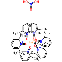 dihydroxy-oxo-azanium; 2,6-dimethyl-6H-pyridine 1-oxide; iron(+3) cation结构式