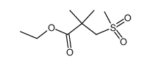 3-methanesulfonyl-2,2-dimethyl-propionic acid ethyl ester Structure