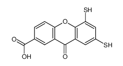 5,7-dimercaptoxanthone-2-carboxylic acid Structure