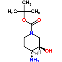 Trans-4-amino-1-boc-3-hydroxypiperidine structure