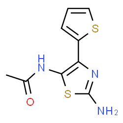 N-[2-Amino-4-(2-thienyl)-1,3-thiazol-5-yl]acetamide structure