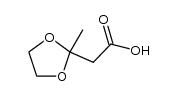 2-(2-甲基-1,3-二氧戊环-2-基)乙酸结构式