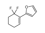 2-(6,6-difluorocyclohexen-1-yl)furan Structure
