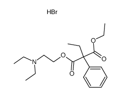 ethyl-phenyl-malonic acid ethyl ester-(2-diethylamino-ethyl ester), hydrobromide结构式