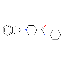 4-Piperidinecarboxamide,1-(2-benzothiazolyl)-N-cyclohexyl-(9CI) Structure