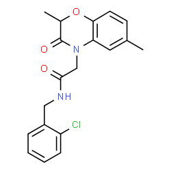 4H-1,4-Benzoxazine-4-acetamide,N-[(2-chlorophenyl)methyl]-2,3-dihydro-2,6-dimethyl-3-oxo-(9CI) structure